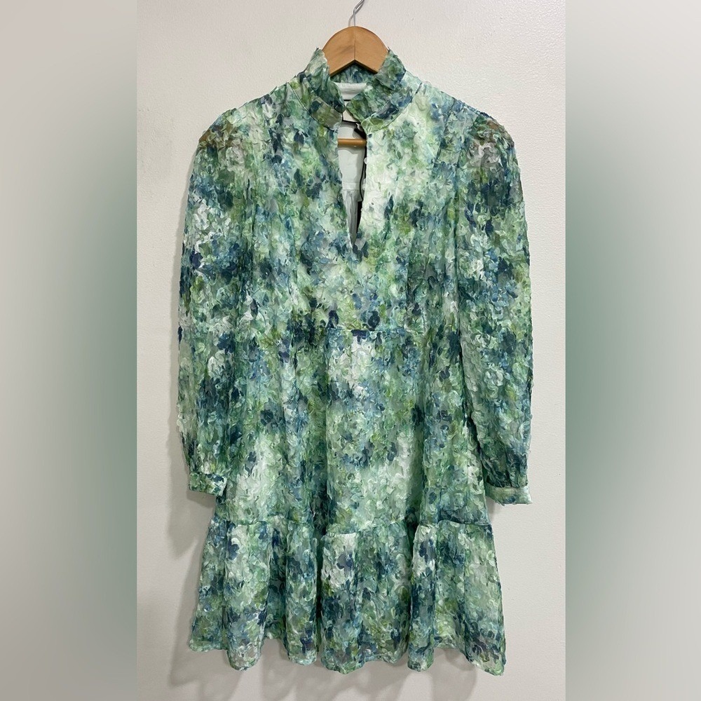 Tuckernuck Water Lilies Organza Palmerston Dress Sz XS NWT